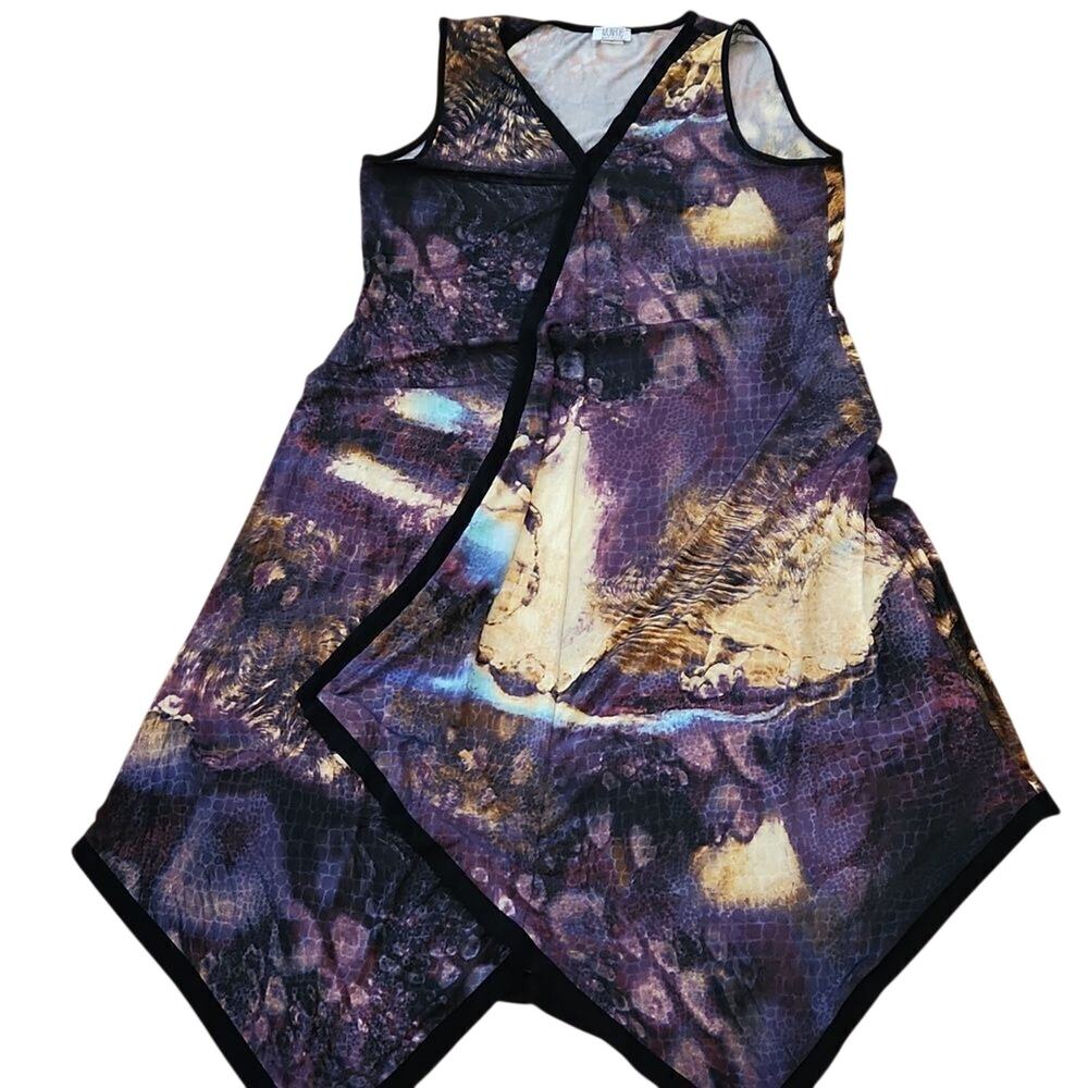 Monroe and Main women's XL sleeveless summer asymmetric animal print dre…